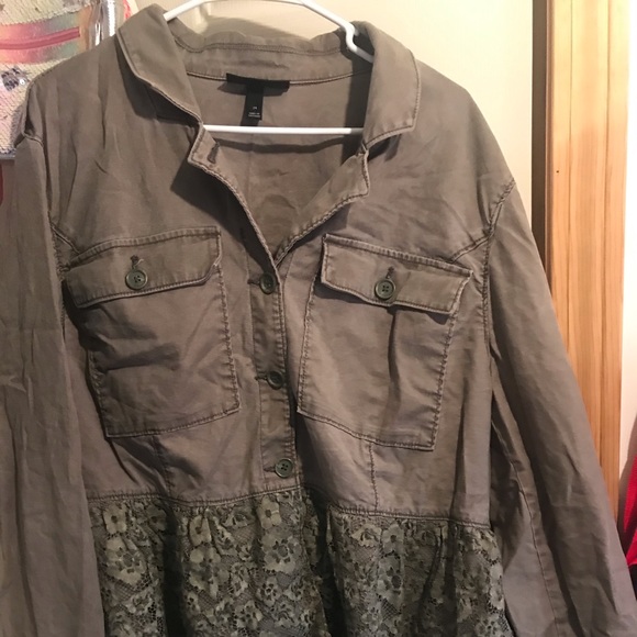 Lane Bryant green jacket - Picture 1 of 2